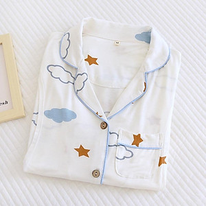 Đồ Bộ Bầu Cho Con Bú, Pijama sau sinh Cho Mẹ AZ89 Chất Liệu Cotton Co Giãn Hàng Cao Cấp Mặc Hè Thu