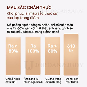 Gương Để Bàn Đèn LED Gương Cảm Ứng Để Bàn Trang Điểm Gương Có 3 Chế Độ Sáng Đổi Màu Sạc USB 23x16cm