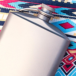 Portable Titanium Hip Flask Liquor Drink Bottle Container Barware 260ml/9 oz