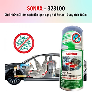 Chai khử mùi làm sạch dàn lạnh dạng hơi Sonax Car A/C Cleaner 100ml 323100