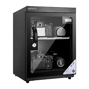 Tủ chống ẩm máy ảnh  30 Lít nhập khẩu Andbon, Tủ hút ẩm 30L., 2 ngăn, màn lLCD  cài đặt % độ ẩm, tiết kiệm điện - Hàng Chính hãng