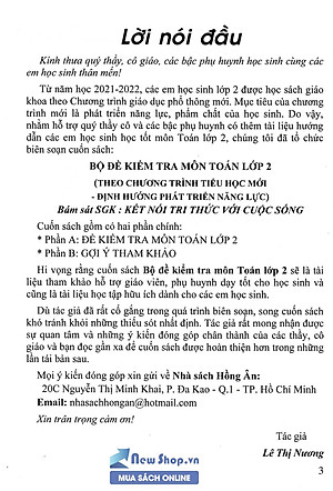 Sách Bộ Đề Kiểm Tra Môn Toán Lớp 2 (Bám Sát SGK Kết Nối Tri Thức Với Cuộc Sống)