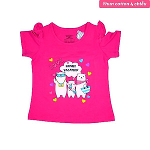 Đồ bộ bé gái yoyo hình thú từ 10-43kg. Chất thun cotton 4 chiều, giặt không vỡ hình- Kiến Lửa