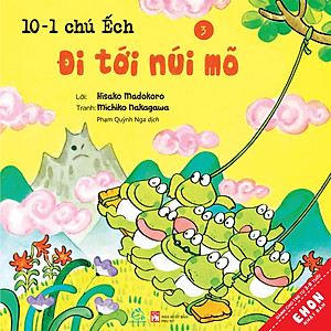 Sách Ehon - Combo 10 chú Ếch phần 1 (6 cuốn) 10 chú ếch , Những người bạn mới, 10 Chú Ếch đi tới núi mõ, Lễ Hội mùa hè, 10 Chú ếch trú đông, Cùng nhau đón Tết, Sticker 10 Chú ếch