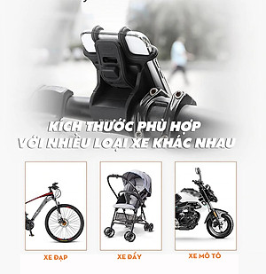 Giá Đỡ Kẹp Điện Thoại Trên Xe Đạp Bằng Silicon Tránh Trầy Xước Điện Thoại - Hàng Chính Hãng