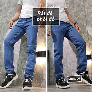 Quần jean nam ống suông MĐ Q62 màu xanh nhạt loại tốt