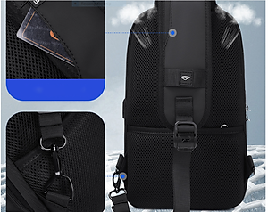 Túi đeo chéo đeo ngực nam có khóa chống trộm chống nước cao cấp phong cách mới