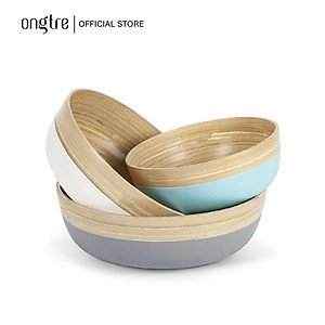  Bát Tre Cuốn ONGTRE đựng Salad/món trộn/hoa quả/đồ khô (Bamboo Salad Bowl)
