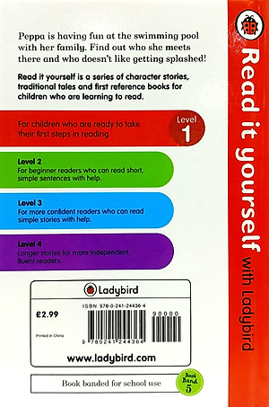Sách Peppa Pig: Going Swimming – Read It Yourself with Ladybird Level 1