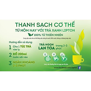 Combo 3 Lipton Trà Xanh Tươi Mới Hộp 1.5g x 50 túi