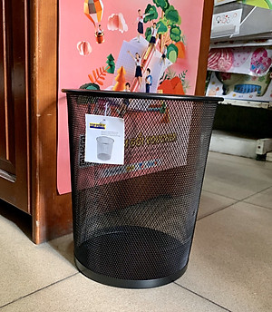 Sọt rác Kim Loại Văn Phòng Tròn Top Point HY63515 2 Màu (Ngẫu Nhiên)