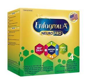 Sữa bột Enfagrow A+ Neuropro 4 2.2kg với DHA giúp phát triển não bộ cho trẻ từ 2–6 tuổi