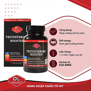 Viên Uống Tăng Cường Sinh Lý Nam Testosterone Booster Olympian Labs - Cải Thiện Chức Năng Sinh Lý Ở Nam Giới
