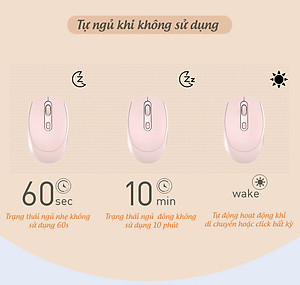 Chuột không dây Bluetooth, chuột máy tính HXSJ M107B chống ồn, DPI 1600, chế độ kép wireless usb 2.4Ghz, bluetooth chuyên dùng cho laptop, máy tính, tivi - Hàng chính hãng