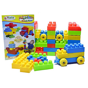 Đồ Chơi Xếp Hình Mầm Non Sato (72 Chi Tiết)