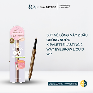 Bút vẽ lông mày 2 đầu chống nước K-PALETTE Lasting 2Way Eyebrow Liquid WP (4 Màu)
