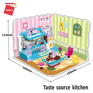 Đồ chơi lắp ráp, xếp hình Qman 4801 - Phòng của bé gái (194 mảnh ghép) - Dành cho bé từ 6 tuổi
