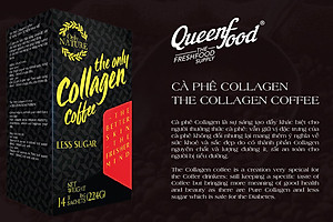 Cà Phê Collagen Queenfood (2 Hộp - 14 Túi Nhỏ/Hộp)