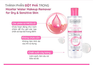 Nước tẩy trang Evoluderm Micellar Cleansing Water 250ml