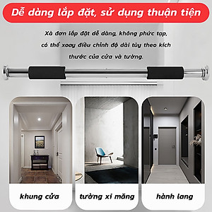 Xà đơn treo tường gắn cửa đa năng cao cấp tập thể dục tại nhà,Tay Cầm Bọc Đệm PVC Chống Trượt