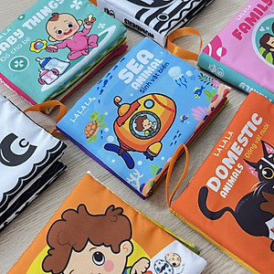 Sách vải Lalala baby kích thích thị giác cho bé sơ sinh 0 đến 12 tháng