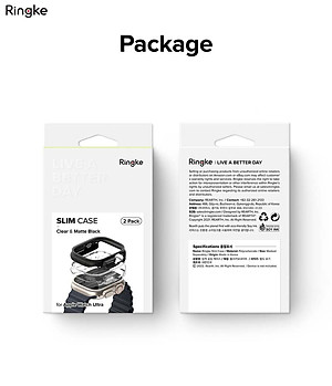 Bộ 2 Ốp dành cho Apple Watch Ultra 3/2/1 RINGKE Slim - Hàng Chính Hãng