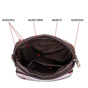 Túi đeo chéo nam DA BÒ THẬT phong cách mới  - BEE GEE DCN9213