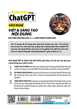 Bộ 3 Cuốn Sách Kiếm Tiền Cùng ChatGPT - Đồ Họa AI - Viết Và Sáng Tạo Nội Dung - Vanlangbooks
