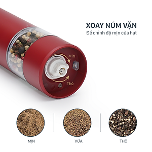 Máy Xay Tiêu Tự Động Bằng Điện Benchusch Màu Trắng/ Đen/ Xanh/ Đỏ