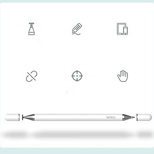 Bút cảm ứng stylus 2 đầu 2 in 1 hiệu WIWU Pencil One cho iPad Pro / iPhone / Android / màn hình cảm ứng các loại / Samsung Huawei Oppo Xiaomi Nokia (cảm ứng siêu mượt mà, dung lượng pin cao, thiết kế thời trang) - Hàng nhập khẩu