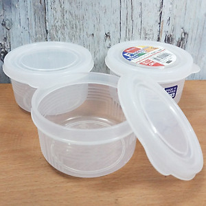 Combo 2 sản phẩm set 03 hộp chia thức ăn 200ml-180ml, thiết kế tinh tế, đẹp mắt, khả năng giữ kín hơi vượt trội - nội địa Nhật Bản 