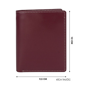 Ví da nam, bóp da nam Bụi Leather V110 - Da bò Pullup cao cấp - Bảo hành 12 tháng