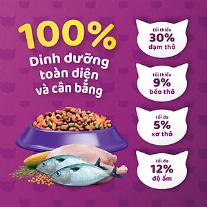 Thức Ăn Cho Mèo Whiskas Adult 1+ YearsVị Cá Thu 1.2kg/Túi