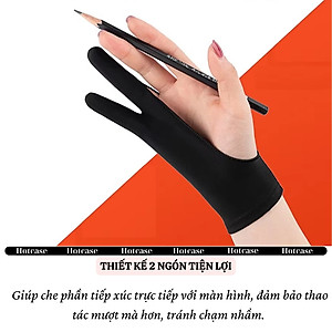 [Chống chạm nhầm] Găng tay hoạ sĩ hiệu HOTCASE bản đặc biệt 3 lớp hỗ trợ vẽ trên trên cho điện thoại, cho iPad, máy tính bảng, cho wacom cho iPhone - Hàng nhập khẩu