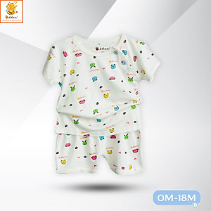 Bộ sơ sinh cài giữa cotton tay ngắn cho bé trai bé gái BB143