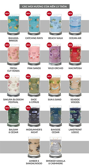 Nến ly tròn sáp đậu nành Yankee Candle size L (567g) - Seaside Woods