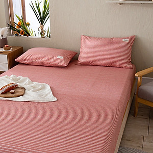 Bộ ga giường cotton Tici kẻ LIDACO cao cấp (Nhiều mẫu lựa chọn)