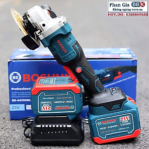 Máy mài pin Boshun 21V BS-AG100BL 2 pin 15 cell Không chổi than - Motor ruột đồng 100% - Chân pin phổ thông