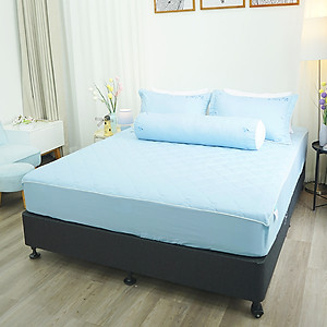 Bộ ga giường chần bông KBedding by Everon KMTS 107 Microtencel Xanh nhạt (4 món)