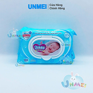 Combo 4 Gói Khăn Ướt Bobby Care 100 Không Hương 100 Tờ