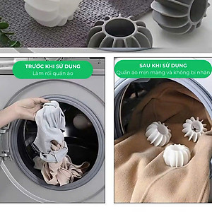 Combo 10 Bóng Giặt Làm Thẳng Quần Áo Thế Hệ 3, Cầu Gai Hỗ Trợ Giảm Nhăn và Đánh Bay Vết Bẩn - HÀNG CHÍNH HÃNG MINIIN