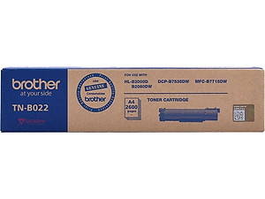 Mực In Brother TN-B022 (2.600 Trang) Mực Laser Trắng Đen, Sử Dụng Cho Máy Brother HL-B2000D, HL-B2080DW, DCP-B7535DW, MFC-B7715DW - Hàng Chính Hãng