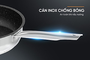 CHẢO Inox Impact Sunhouse ECO IN20-24-26M5 - Đáy từ công nghệ mới Impact Bonding - Dùng được trên mọi loại bếp
