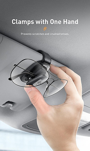 Móc kẹp treo Baseus Platinum Vehicle Eyewear Clip ACYJN- Hàng chính hãng