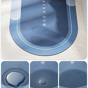 Thảm chùi chân Silicon Bathroom siêu thấm nước, chống trơn trượt