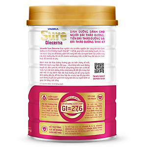 Sữa bột Dành Cho Người Tiểu Đường Vinamilk Sure Diacerna - 900g
