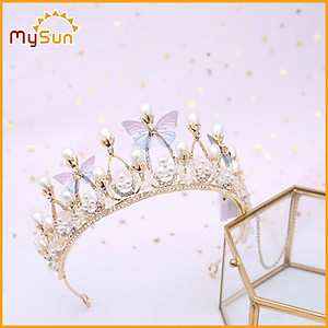 Vương miện công chúa cài tóc cho bé gái dịp sinh nhật pha lê Hoàng gia – MySun