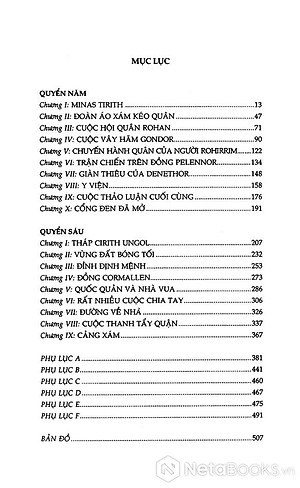 Sách Chúa Tể Những Chiếc Nhẫn - Nhà Vua Trở Về (Tái Bản)