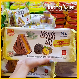 Đặc Sản Sóc Trăng - Bánh In Nếp Than Đậu Xanh Sầu Riêng 360G, Bánh In Sóc Trăng Tân Huê Viên
