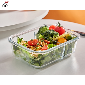 Hộp đựng cơm thủy tinh cao cấp 2 ngăn ( Giao màu ngẫu nhiên)